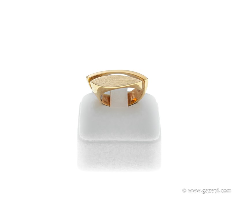 Handcrafted ring in 18K gold