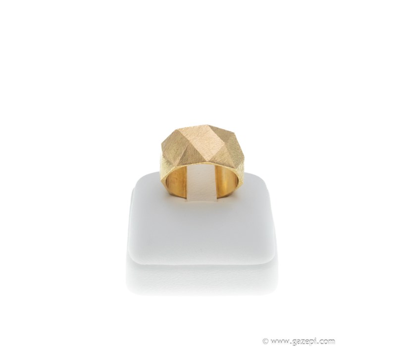 Handcrafted ring, gold Κ18.