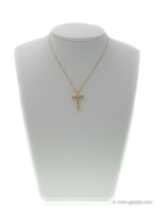 Handcrafted cross in gold 18K (available on order)